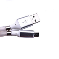 Personalizado 1M 2M 3M Cable de carga Micro USB de cuerda automática Bobina magnética para teléfonos móviles Computadoras Escáneres de código de barras Auriculares