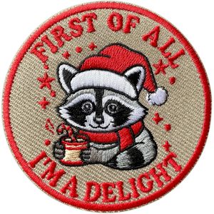 First Of All I'm A Delight <b>Patch</b> 3 Inches Iron <b>On</b> Embroidery For Hats Clothes Backpacks Jeans DIY <b>Sew</b> - Product Image 1
