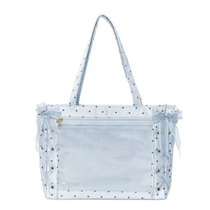 Bolsa de Compras Personalizada de Gran Capacidad, Bolsa de Lona con Diseño de Puntos, Bolsa de Hombro Estilo Boston para Estudiantes, de Poliéster - Product Image 3