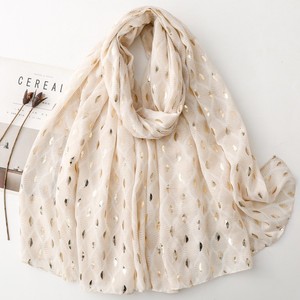 Nouveauté : Châles larges en voile de coton imprimé pour femmes, foulards musulmans doux et grands à motifs floraux pour dames de Malaisie - Product Image 1