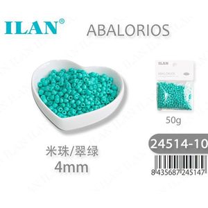 Ilan Abalorios Perline a Forma di Riso 4mm Turchese 50g per Creazione di Gioielli Artigianali - Product Image 3