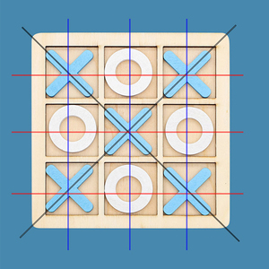 กระดานไม้เกมติ๊กต่อสี่ (ไม้กี่สี่) ของเล่นเสริมพัฒนาการเด็ก เกมกระดานติ๊กต่อสี่ เกมกระดานสำหรับเด็กเล็ก - Product Image 4