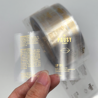Autocollants Personnalisés Imperméables en Vinyle PVC pour Impression de Marque, Rouleau d'Étiquettes Adhésives Transparentes pour Bougies, Autocollant Doré à Chaud