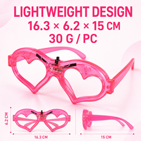 Lunettes LED Cœur Lumineuses en Gros – Montures Cœur Ouvertes pour Fêtes, Concerts, Festivals et Événements en Boîte de Nuit, Disponibles en 5 Couleurs