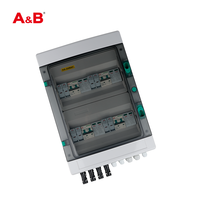 Boîtier de Combinaison Solaire A&B HA-24WAY IP65 CE, Étanche 1000V DC, 1 Chaîne 16A, Verrou Biométrique, ABS, 4 Entrées 1 Sortie, Distribution