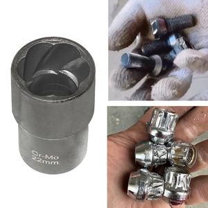 Lot de 6 extracteurs de vis cassées endommagées pour enlever les écrous de roue Jeu de douilles pour extracteurs d'écrous de roue 17mm 19mm 21mm 22mm 24mm - Product Image 6