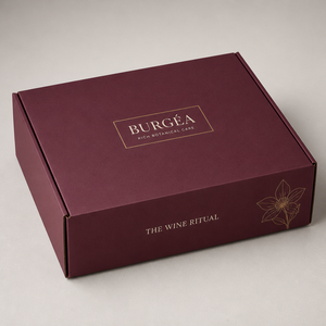 Boîte d'expédition personnalisée auto-scellante en carton ondulé, bordeaux foncé, avec impression dorée à chaud, pour emballage cosmétique et soins de la peau, à fermeture par rabat - Product Image 1