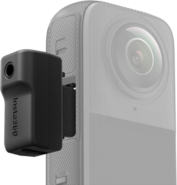 Official Accessories for Insta360 X3/X4 Mic Adapter External Microphones Type-C and 3.5mm Audio Ports Compatible with Insta 360