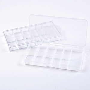 Boîte de rangement transparente en plastique à 11 compartiments pour 100 embouts d'ongles – Organisateur de manucure - Product Image 1