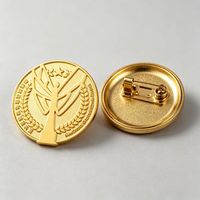 Épinglette commémorative personnalisée en feuille d'or avec motif blé, en métal moulé, en relief 3D, pour collection de souvenirs d'entreprise