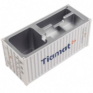 Organisateur de bureau personnalisé en ABS, porte-stylos en forme de conteneur d'expédition - Product Image 6