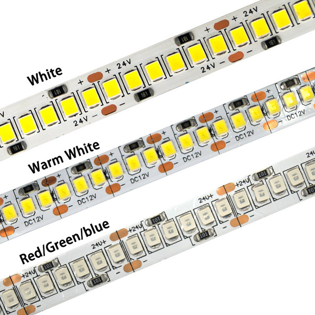 24V 2835 LED Strip Light 240LEDs/m IP20 10M CE RoHS High Density Uniform Lighting Without Dark Areas Flexibility Strip Light