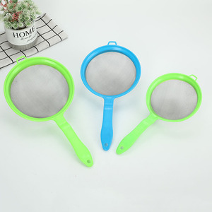 <b>Plastic</b> <b>Edged</b> Stainless Steel Mesh Oil Strainer 10-21Cm Food Grade Filter For Kitchen Use - Product Image 2