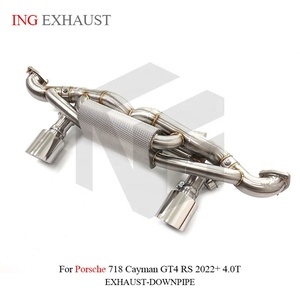 Sistema de Escape Valvetronic de Acero Inoxidable ING para Porsche 718 Cayman GT4 RS <span class=keywords><strong>2022</strong></span>+ 4.0T con Puntas de Escape con Protección Térmica y Control Remoto - Product Image 2