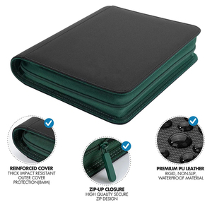 Zeno Poke Mon Tcg Yugioh Trading Sport Top Loader PU Card Binder <span class=keywords><strong>Ultra</strong></span> 4 Pocket <span class=keywords><strong>PRO</strong></span> - Product Image 3