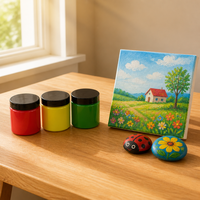 Peinture acrylique 120 ml en gros pour toile, papier, bois, céramique et galets – Fournitures d'art scolaire