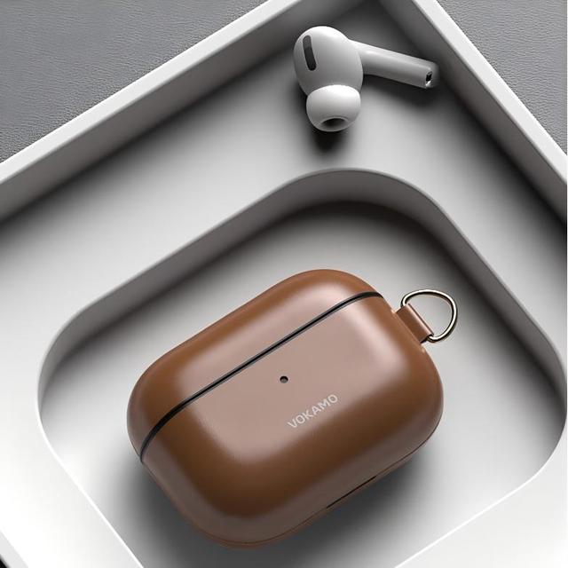 Luxury PU Leather Protective Earphone Cover for Airpods Pro High Quality Full Wrap Earbuds Case for Airpods Pro