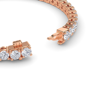 Bracelet unisexe en or rose avec diamant de laboratoire de qualité supérieure offrant une brillance remarquable, un design tendance et un luxe avant-gardiste - Product Image 2