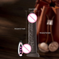 Jouets sexuels pour adultes masturbateur marron chauffant télescopique balançoire poussée silicone énorme vibrateur réaliste gros godes noirs pour femmes