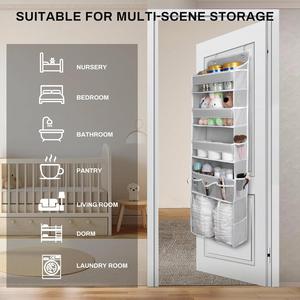 5-Tier Foldable Over Door Organizer Large Nursery <b>Storage</b> Closet Bedroom Decor Must-Haves Diaper Caddy Clothing <b>Storage</b> for Baby - Product Image 2