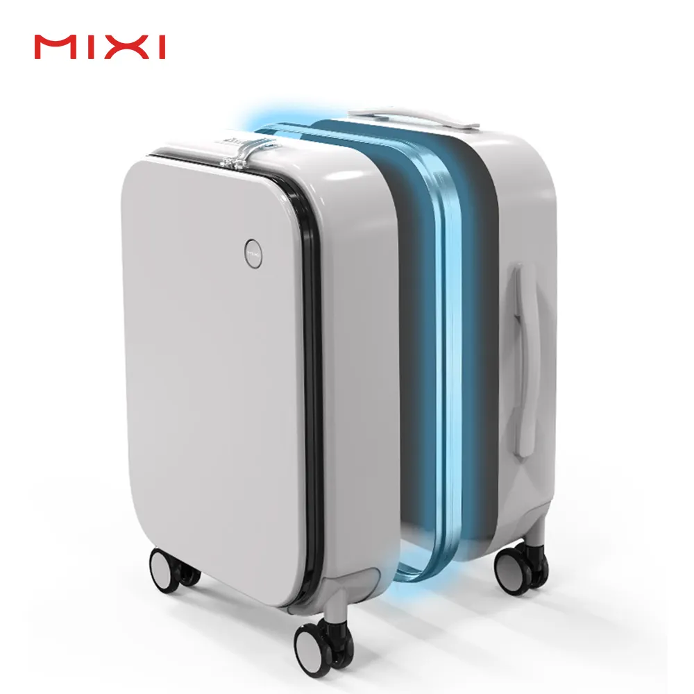 Mixi बड़े maletas मूक यात्रा बैग के साथ एल्यूमीनियम ट्राली यात्रा आउटडोर मामले सूटकेस पहियों
