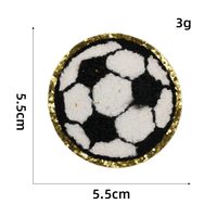 Vente flash : Patchs sportifs en chenille brodés avec paillettes dorées à coller au fer à repasser, motifs football, rugby, basketball, baseball, tennis