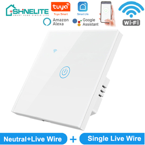 SHINELITE Smart Switch Alexa <span class=keywords><strong>Google</strong></span> <span class=keywords><strong>Home</strong></span> Compatible UE/Reino Unido Estándar Wifi Control remoto 10A 1 Gang Light Switch - Product Image 2
