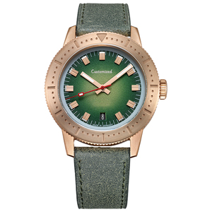 Reloj de Bronce para Hombre, 300 Metros, Estilo Retro, Sumergible, Luminoso, Mecánico - Product Image 2