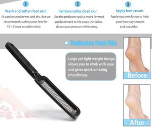 Lima de Acero Inoxidable para Pies, Removedor de Callos, con Mango de Plástico ABS Moldeado por Inyección, Duradero e Impermeable - Product Image 6