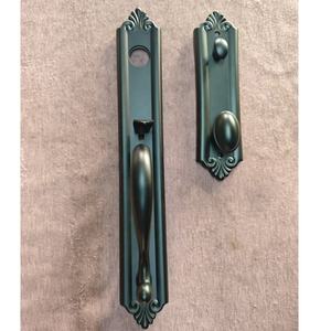 Cerradura de Puerta Americana de Cobre, Silenciosa, con Manija en Color Café Dorado, de Lujo, para Puertas de Madera Sólida - Product Image 5