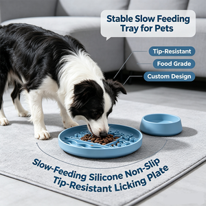 Assiette à lécher en silicone de qualité alimentaire pour chiens, anti-étouffement, antidérapante, résistante aux retournements, durable - Product Image 1