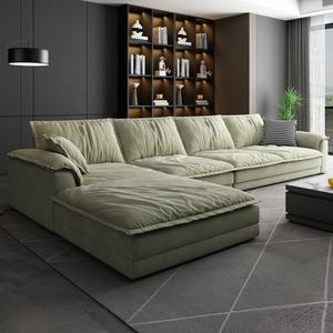 Canapé d'angle moderne confortable en forme de L avec coussins, assise profonde, canapés extra larges, canapé d'angle surdimensionné, canapés de salon - Product Image 6