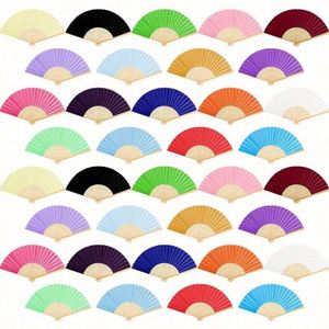 Abanico Plegable de Bambú Blanco con Arte Folclórico, Recuerdo para Bodas, Decoración Tallada DIY con Pintura Personalizada, Modelo para Uso Comercial - Product Image 6
