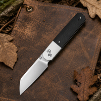 Couteau pliant de survie EDC en acier inoxydable D2 avec manche G10, couteau de poche tactique pour le camping en plein air, la chasse, lame droite, DIY
