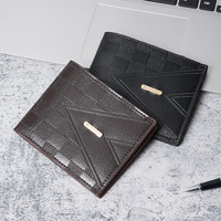 Dompet pendek untuk pria, dompet pendek murah pemegang kartu kredit kualitas tinggi, dompet uang PU, tas saku