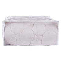 Sac d'emballage en plastique PVC non tissé transparent avec fermeture éclair pour couette, couverture et drap de lit
