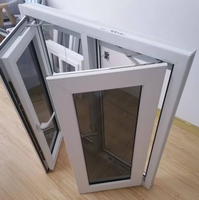 Fenêtre à battant en PVC moderne de norme européenne, à économie d'énergie, avec isolation thermique, insonorisation, moustiquaire en fibre de verre et verre Low-E pour l'extérieur
