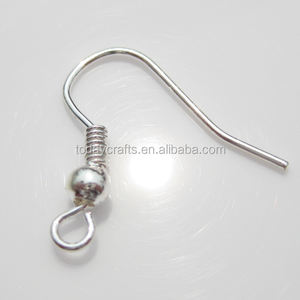 Crochets d'oreille en laiton plaqué argent en gros <span class=keywords><strong>pour</strong></span> accessoires <span class=keywords><strong>de</strong></span> <span class=keywords><strong>bijoux</strong></span> d'oreille - Product Image 2