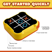 Juguete de juego de robot Tic Tac Toe, consola de rompecabezas de mano 3 en 1, juego de mesa, máquina electrónica de viaje portátil