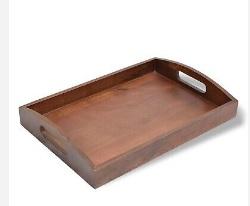 Ensemble de plateaux de service en bois personnalisés avec poignée pour servir des légumes, des fruits et des aliments de style indien en deux pièces - Product Image 6