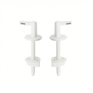 Kit de charnières de siège 180 K900 en plastique blanc pour sièges de toilettes, longueur 18 cm, largeur 12 cm - Product Image 3