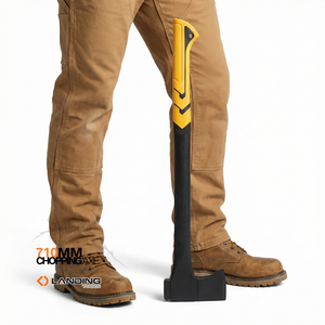 Hacha de Corte Resistente Landing 561029 con 45 Dientes #   Cabeza de acero al carbono con revestimiento de teflón, mango de nailon+TPR de 710 mm para partir leña - Product Image 5
