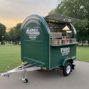 Remolque de Comida Móvil de Aluminio y Fibra de Vidrio 2025, Totalmente Equipado, Carrito de Calle para Venta de Hot Dogs y Snacks - Product Image 1