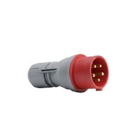Prise industrielle CEE rouge 32A 400V 3P+N+E IP44 résistante aux éclaboussures 5 broches 3 phases pour les chantiers de construction et les ateliers