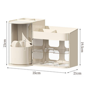 Organizador <span class=keywords><strong>de</strong></span> Maquillaje con Cajones <span class=keywords><strong>para</strong></span> Tocador, <span class=keywords><strong>Caja</strong></span> <span class=keywords><strong>de</strong></span> Almacenamiento <span class=keywords><strong>de</strong></span> Cosméticos <span class=keywords><strong>de</strong></span> Lujo a Prueba <span class=keywords><strong>de</strong></span> Polvo <span class=keywords><strong>para</strong></span> Brochas, Perfumes, Productos <span class=keywords><strong>para</strong></span> el Cuidado <span class=keywords><strong>de</strong></span> la Piel y Joyas - Product Image 5