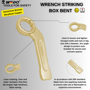 Clé à fourche coudée en bronze cuivre-beryllium anti-étincelle avec certificat WEDO <span class=keywords><strong>BAM</strong></span>/GS - Product Image 4