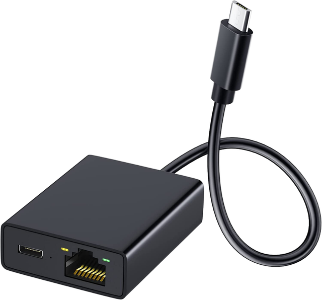 USB Type C to RJ45 Ethernet Network+PD Fast Charging Adapter Wired Compatible with 4K Fire Stick External Interface in Stock