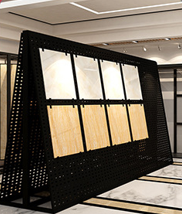 Metal <strong>Tile</strong> <strong>Sample</strong> <strong>Display</strong> <strong>Boards</strong> and Racks for Showroom Advertise and <strong>Display</strong> Goods Metal Sheet <strong>Customized</strong> Shape Punch Plate - Product Image 2