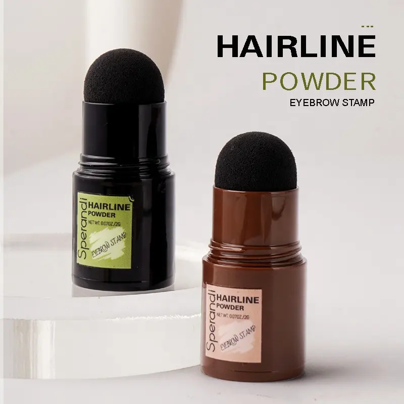 Oem Waterproof Brown Black Natural Enhance Fluffy Volume Eyebrow Hair Line Stick Shadow Hairline Powder For Beautiful Hairstyle