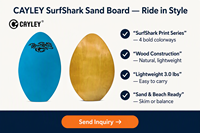 Planche de bodyboard en bois pour la plage, idéale pour les divertissements aquatiques en famille
